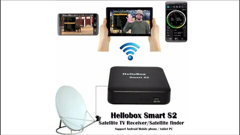 Hellobox Smart S2 TV Receiver Play On Mobile Phone Satellite Finder