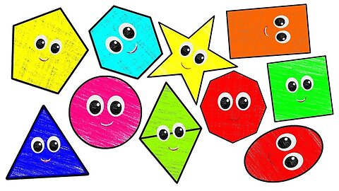 ten little shapes,learning video and preschool rhym...