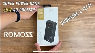 Unboxing e primeiras impressões e teste rápido, da Romoss, a Charging Master PEA40 Pro