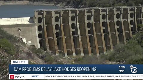 More problems discovered with Lake Hodges Dam, delaying lake's reopening and ballooning repair cost