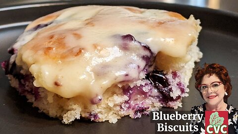 Blueberry Biscuits with a Creamy Glaze That Are Simply Heavenly