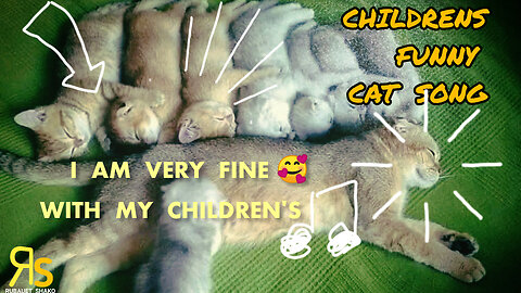 Children Funny Video 😁 Funny Cat Song - I Fine with My Childrens🥰💓