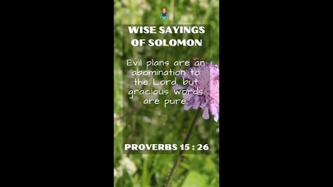 Proverbs 15:26 | NRSV Bible | Wise Sayings of Solomon