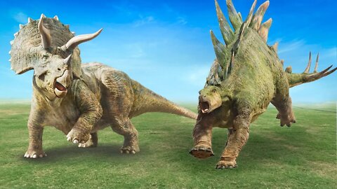 Stegosaurus Vs Triceratops Epic Battle Animal revolt Epic Battle Funny 3d Doodles