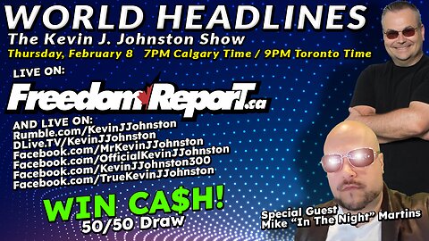 World Headlines With Mike Martins on The Kevin J Johnston Show LIVE