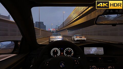 GRAN TURISMO 7 (PS5) - Tokyo Night Cruise / Pulls with a tuned BMW M3 | PS5 4K 60FPS HDR Gameplay