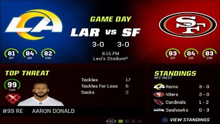 Madden 23 Game 4 49ers Cpu Vs Rams Cpu Franchise