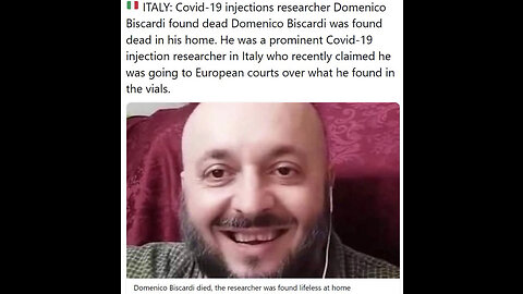 Italian Dr. Domenico Biscardi’s last audio message before his suspicious death..