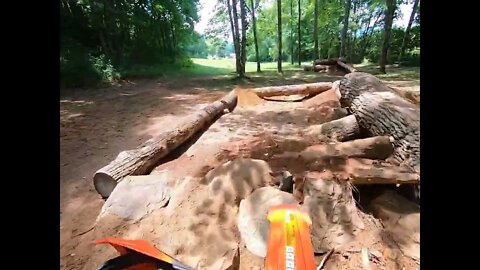 KTM 300 FMF Gnarly Pipe Test on the Endurocross Track