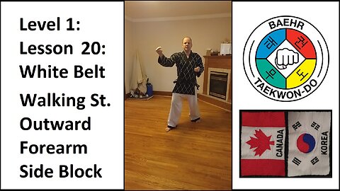 Baehr Taekwondo: 01-20: White Belt: Walking Stance - Outward Forearm Side Block