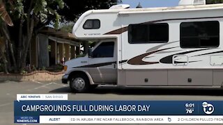 San Diego Campgrounds full during Labor Day weekend