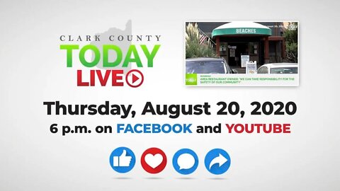 WATCH: Clark County TODAY LIVE • Thursday, August 20, 2020