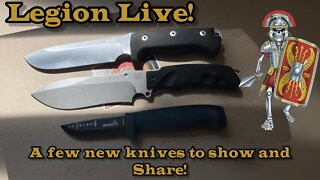 Legion Live and a few Knives! Check out www.Lamnia.com! Awesome prices, free shipping and no tax!