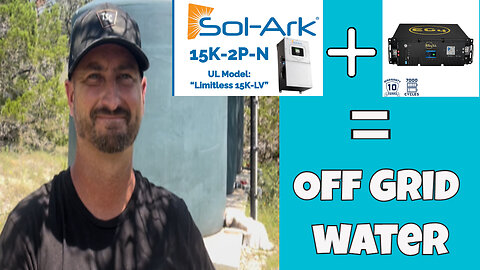 Tour of my off grid water system using Sol-Ark 15k + EG4 Lithium Batteries