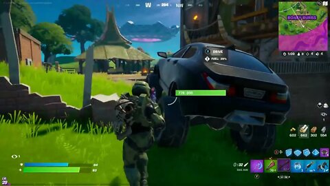 Master Chief epic ambush and Railgun sniping! / Fortnite