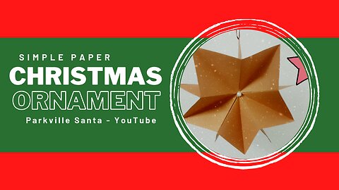Diy Origami Christmas Ornament Easy Holiday craft / How to make a Paper Holiday Ornament