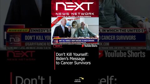 Don't Kill Yourself: Biden’s Message to Cancer Survivors #shorts