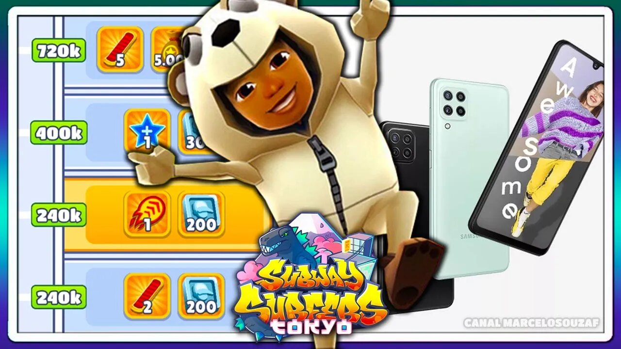 Subway Surfers Tóquio 2021 Galaxy A22 Vale a Pena? Recorde