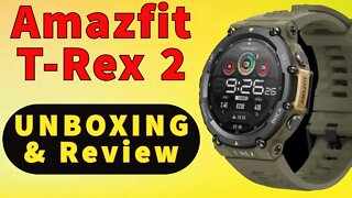 Amazfit T-REX 2 Unbox Review smartwatch SUPER relógio G-SHOCK da Xiaomi GPS AMOLED