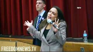 AOC Heckled Breaks Into Awkward Chicano Mode and Cringe Dance