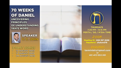70 weeks of Daniel: uncovering principles of understanding YHWH's Word (Part 1 of 3).