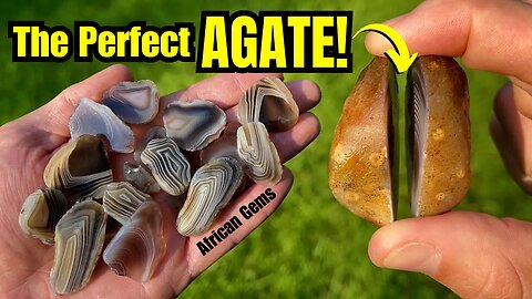 Cutting the PERFECT Agate Open! Slicing Botswana Agates from Africa w/ Lapidary Saw!