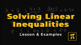 How to SOLVE LINEAR Inequalities? - Easy, it's just like equations!