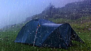 Sound of Rain and Thunderstorms in Sleeping Tent, Relaxing Mind, Deep Sleep, ASMR