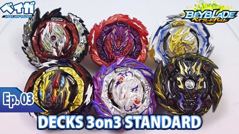 BATALHA DE DECKS 3on3 NO FORMATO STANDARD ep. 03 - Beyblade Burst ベイブレードバースト