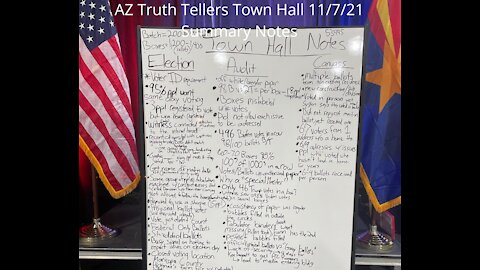 AZ Truth Tellers Town Hall- Summary Wrap Up