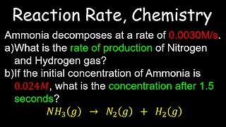 Reaction Rates, Worked Example, Kinetics - Chemistry