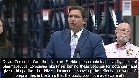 David Gornoski Prompts DeSantis to Investigate Pfizer, Moderna