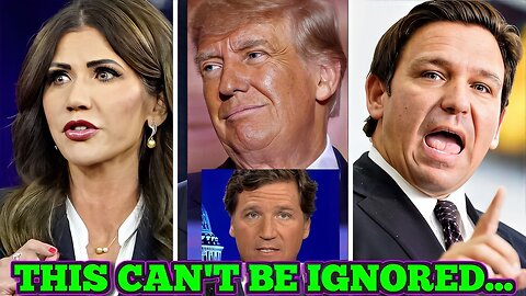 TUCKER CARLSON PUT IT OUT THERE AND NOW IT CAN'T BE IGNORED.