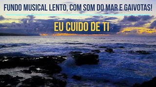 FUNDO MUSICAL LENTO, COM O SOM DO MAR E GAIVOTAS - EU CUIDO DE TI!