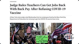 Judge: Employees fired by NYC DOE for refusing to get the C-19 JAB must be reinstated w' backpay.