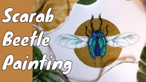 Scarab Beetle | Acrylic Painting | Speed Art