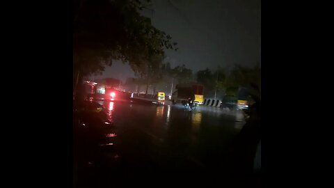 Rain in Night Sound of Nature with Motor Sound