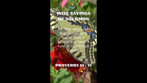 Proverbs 15:15 | NRSV Bible | Wise Sayings of Solomon