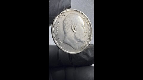 India British 1 Rupee 1909 Edward VII Silver coin