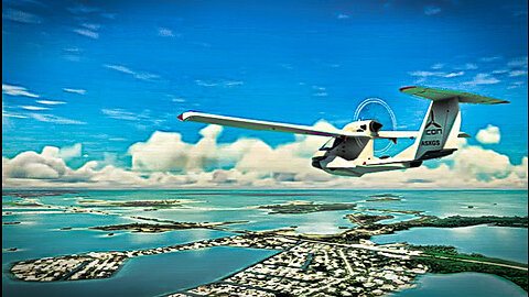 Icon A5 flying from Big Pine Key to Key West. FLA. Water landings.