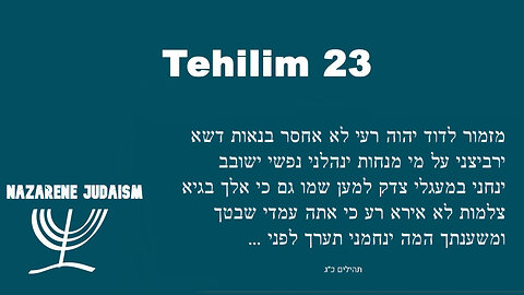 Tehillim 23 -YHWH is my Shepherd -In Hebrew