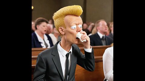 AI Art: Beavis about to vomit in church