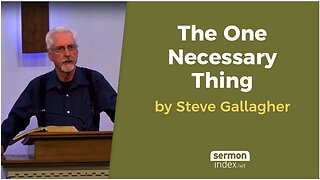 The One Necessary Thing by Steve Gallagher