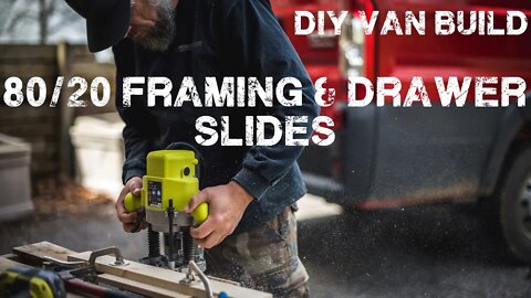 DIY Promaster Van Conversion Build Part 3: 80/20 Aluminum Framing, Drawers,Slides, &Toilet/ Van Tour