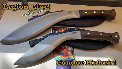 Legion Live and a look at a couple of Condor Kukris! #kukri #bushcraft #camping #hiking
