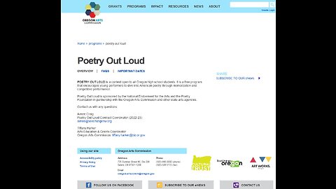 Oregon High School's POETRY OUT LOUD 2023 State Champion