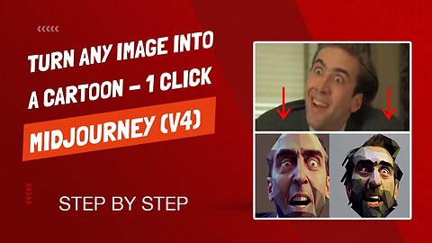 How To Turn Any Image Into a (low poly) Cartoon - 1 Click - Midjourney