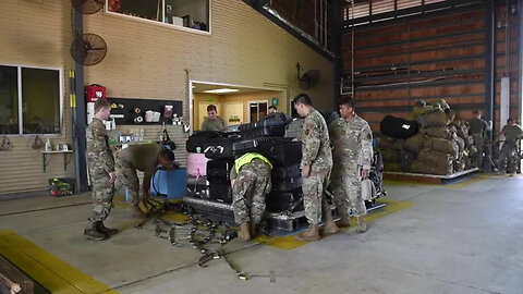 Combined members load, transport Airmen for Talisman Sabre 23