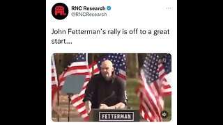 American Flag fall down at Fetterman Rally