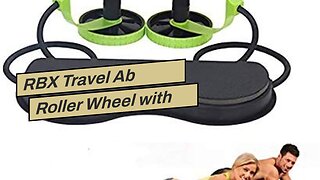 RBX Travel Ab Roller Wheel with Dual Wheels for Core Fitness and Strengthening